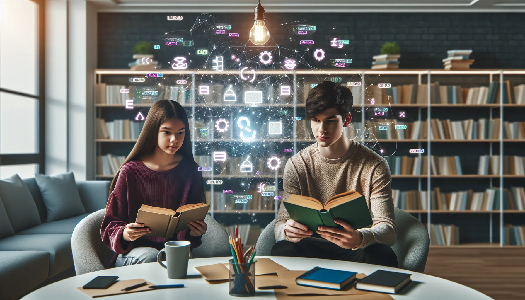 Иллюстрация к статье «Азы программирования для школьников: с чего начать обучение коду» — Группа школьников славянской внешности, мальчики и девочки 10–14 ле…