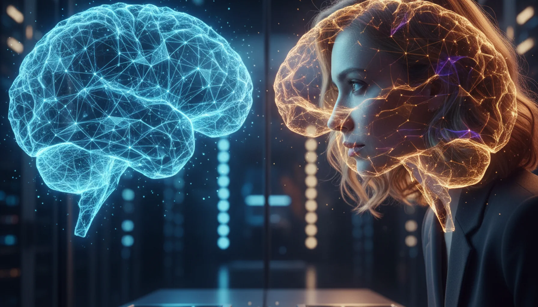 Иллюстрация к статье «Битва титанов: Claude 4.5 Opus против GPT-4 — детальное сравнение моделей» — A professional data scientist with Slavic features (Easter…