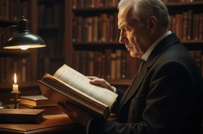 Иллюстрация к статье ««Вайоэль Моше» и идеология Сатмара: наследие рабби Тейтельбаума» — Пожилой мужчина с благородной восточно-европейской (славянской) внеш…