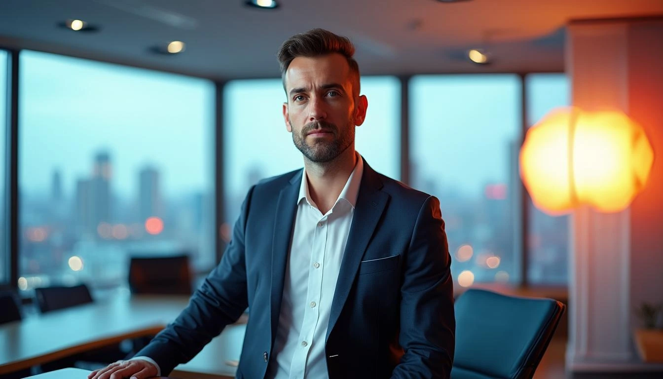 Иллюстрация к статье «Джоэл Тейтельбаум: лидер, отвергший идею еврейского государства» — core idea from title, professional setting, clean centered compositi…