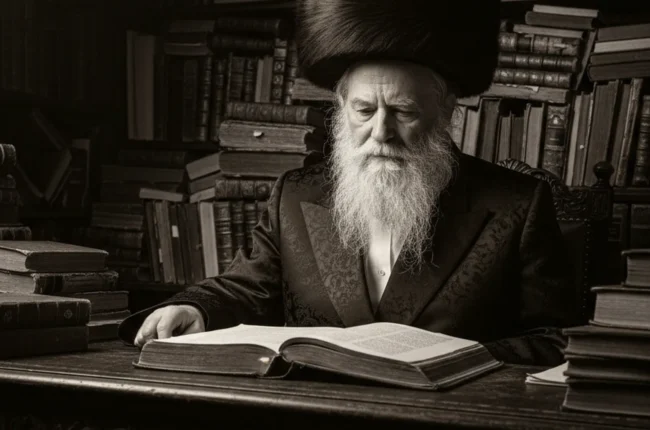 Иллюстрация к статье «Джоэл Тейтельбаум: почему Сатмарский ребе был против создания Израиля» — Portrait of an elderly man with distinct Eastern European faci…