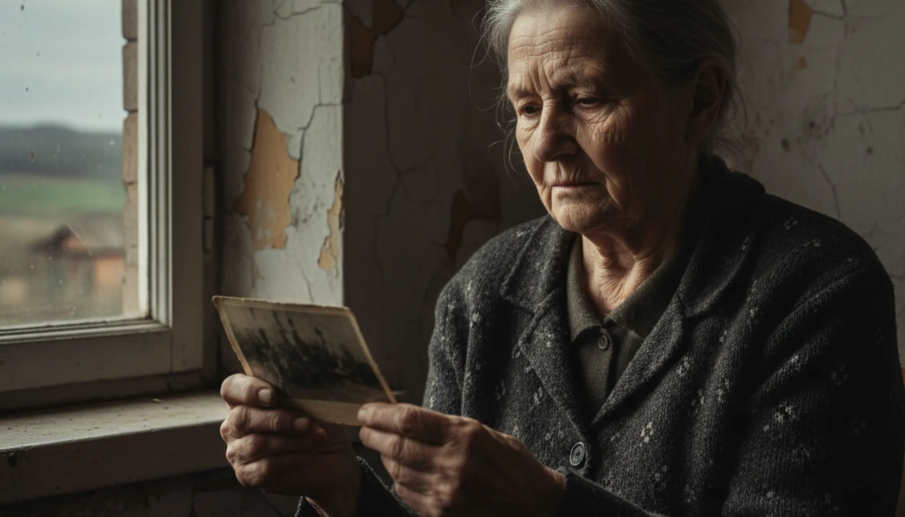 Иллюстрация к статье «История Газы в воспоминаниях очевидцев: от Накбы до наших дней» — Пожилой человек славянской внешности (мужчина или женщина) сидит у ок…