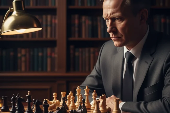 Иллюстрация к статье «Итоги президентства Трампа: что изменилось в США за 4 года и каково его долгосрочное наследие?» — Мужчина средних лет со славянской вне…