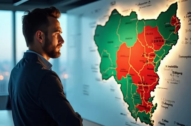 Иллюстрация к статье «Как нефтяная промышленность влияет на экономическое развитие Нигерии» — core idea from title, professional setting, clean centered comp…