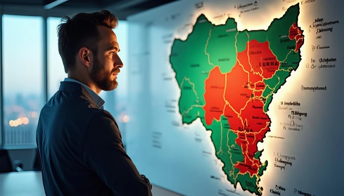 Иллюстрация к статье «Как нефтяная промышленность влияет на экономическое развитие Нигерии» — core idea from title, professional setting, clean centered comp…