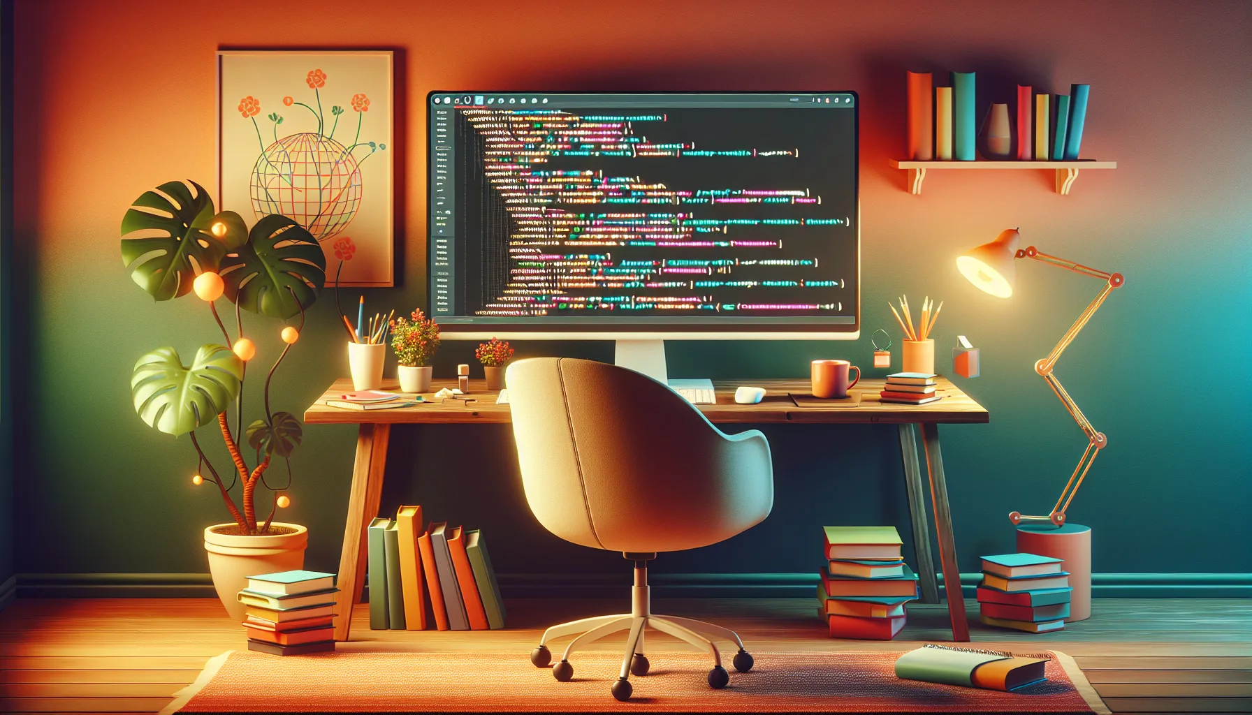 Иллюстрация к статье «Как почувствовать вайб кодинга и не бояться писать код» — Молодой человек славянской внешности сидит за ноутбуком, погружённый в процес…