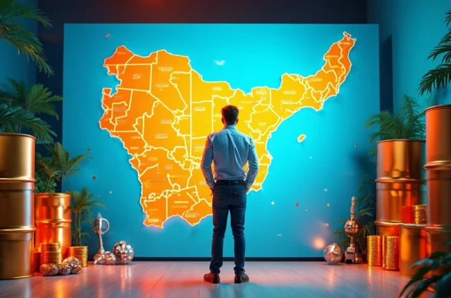 Иллюстрация к статье «Нефтяные компании Нигерии: влияние на экономику и богатство страны» — core idea from title, professional setting, clean centered compos…