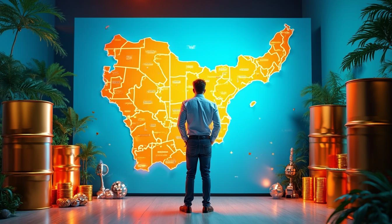 Иллюстрация к статье «Нефтяные компании Нигерии: влияние на экономику и богатство страны» — core idea from title, professional setting, clean centered compos…