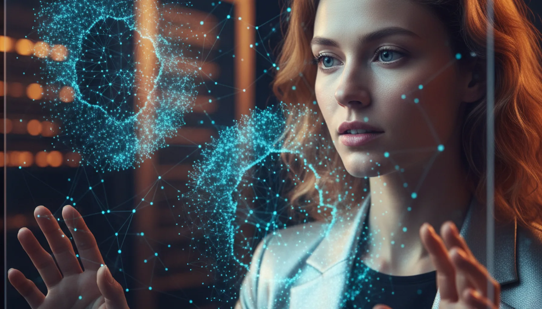 Иллюстрация к статье «Обзор Anthropic Claude 4.5 Opus: Тесты, возможности и сравнение с конкурентами» — A professional technology analyst of Slavic appearanc…