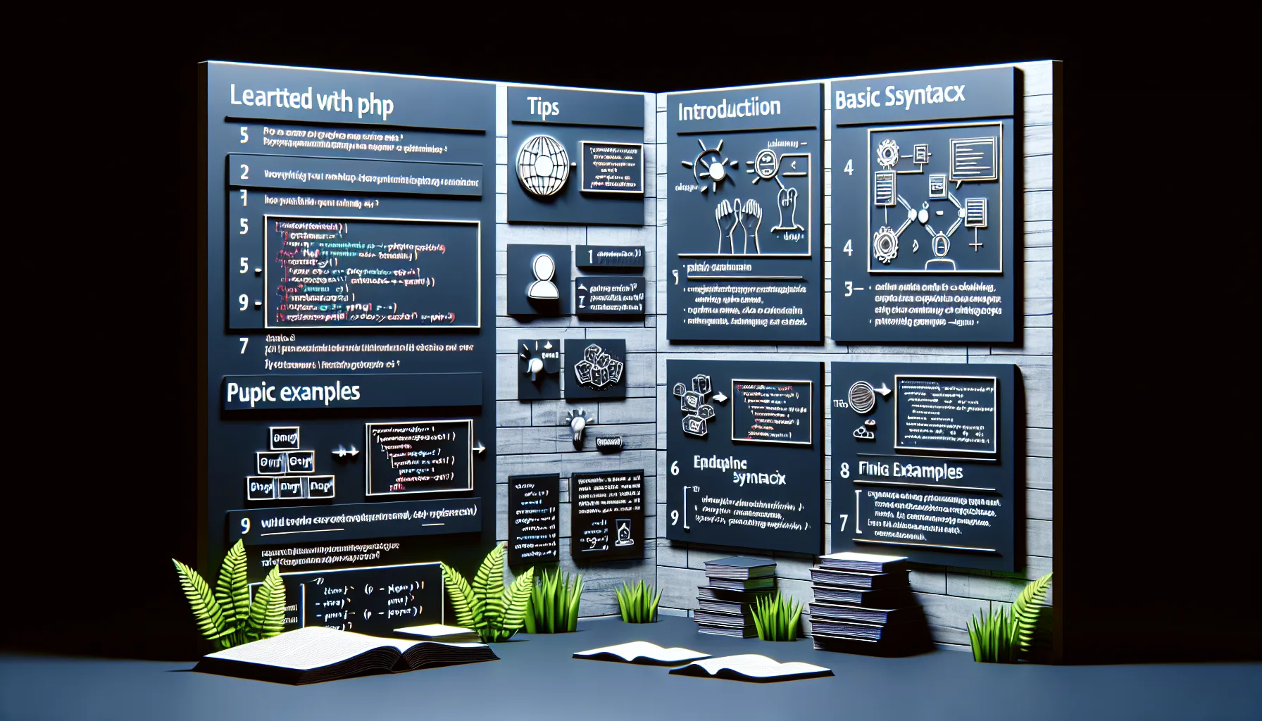 Иллюстрация к статье «Пошаговое изучение PHP с нуля: советы и примеры» — молодой человек славянской внешности, сосредоточенно изучающий код PHP на ноутбуке, …