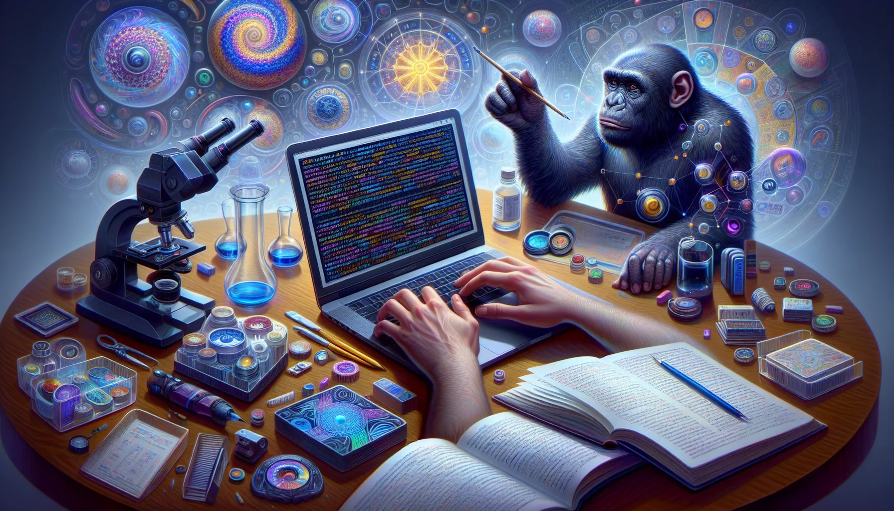 Иллюстрация к статье «Практический тест Gemini API: анализ изображений и русского текста для разработчиков» — молодой разработчик славянской внешности работа…