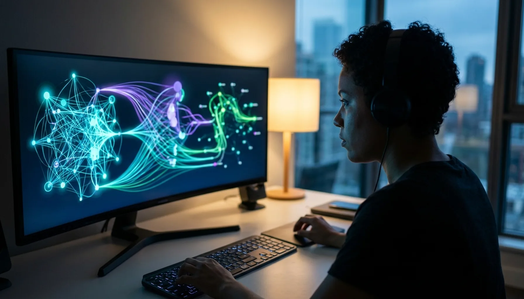 Иллюстрация к статье «Прокачай свой терминал: Лучшие CLI-модели и ИИ-инструменты для Linux — полный гайд и рейтинг» — Молодой IT-специалист, мужчина или женщ…