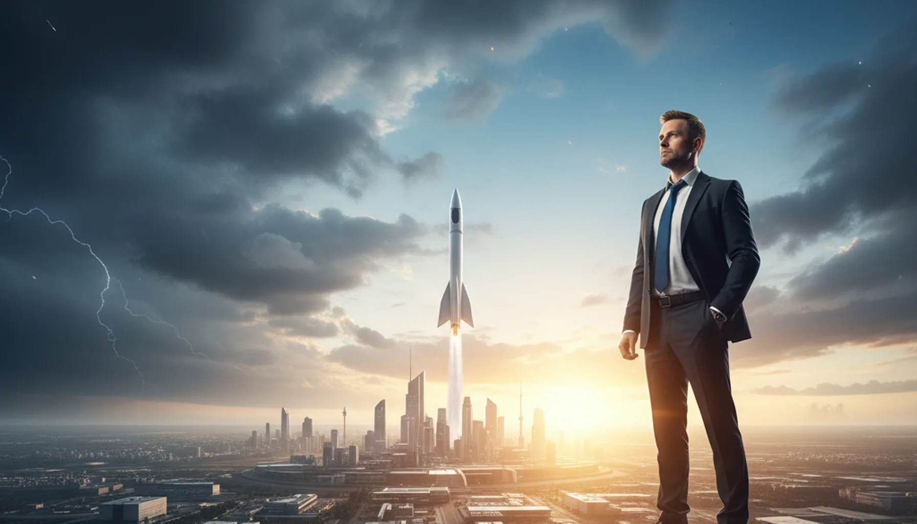 Иллюстрация к статье «Путь Илона Маска: взлеты, падения и секреты успеха самого обсуждаемого миллиардера» — Мужчина 35-45 лет, славянской внешности, в соврем…