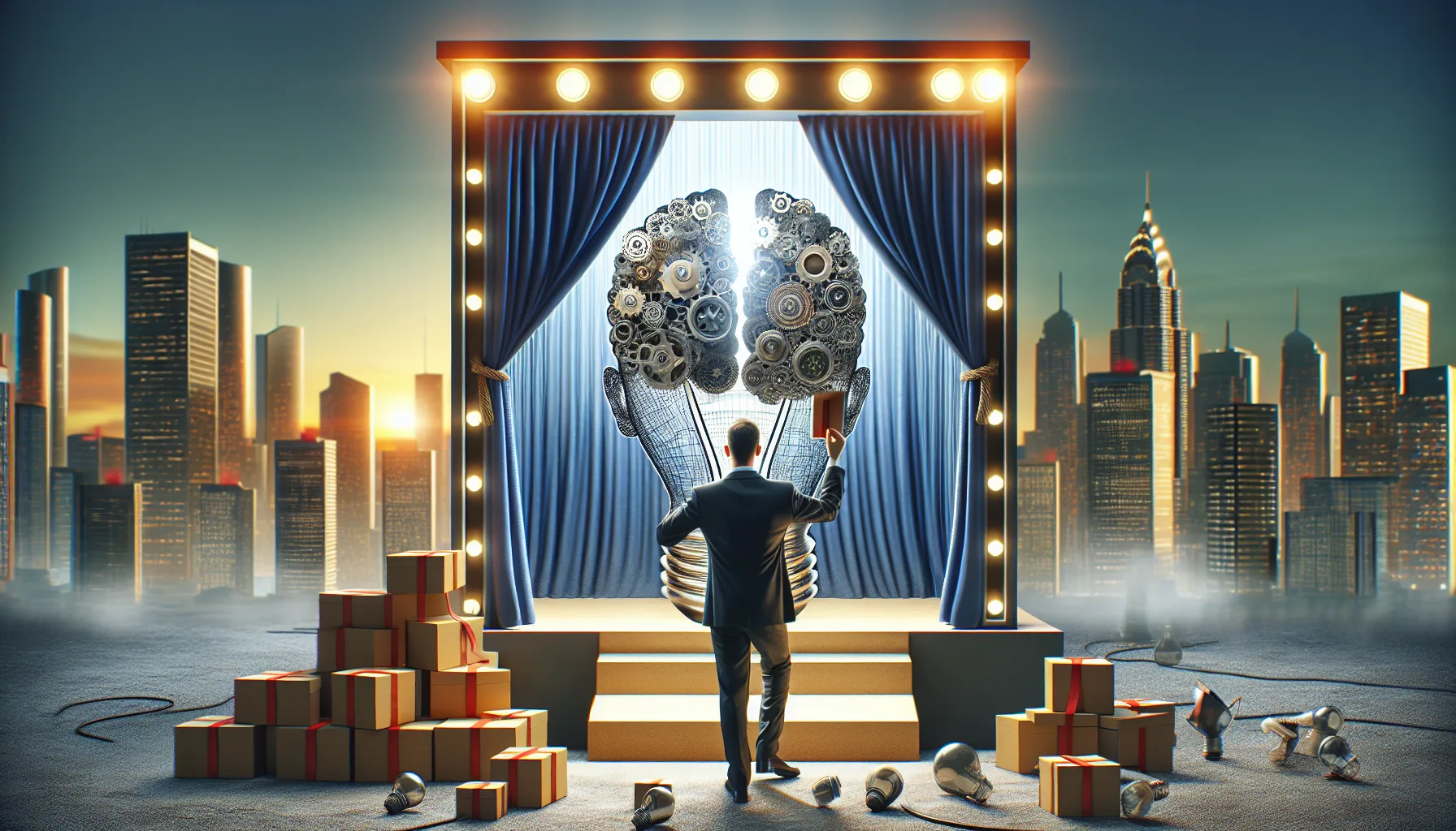 Иллюстрация к статье «Разоблачая Илона Маска: где грань между гениальностью и безумием?» — Мужчина славянской внешности среднего возраста, в деловом костюме,…