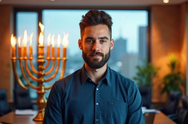 Иллюстрация к статье «Хабадники: кто они и чем отличаются от других течений иудаизма» — core idea from title, professional setting, clean centered compositio…