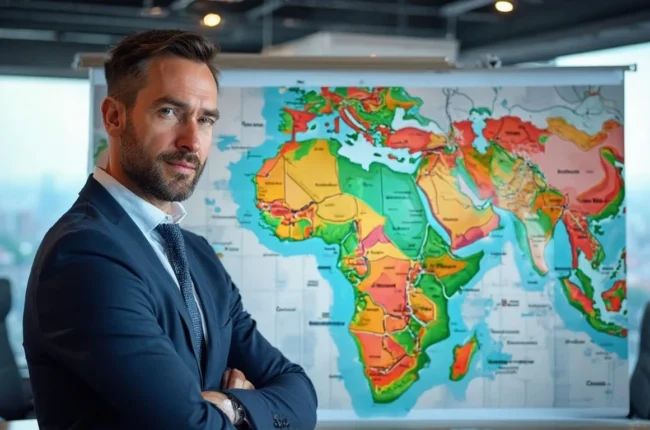 Иллюстрация к статье «Экономические последствия деятельности нефтяных компаний в Нигерии» — core idea from title, professional setting, clean centered compos…