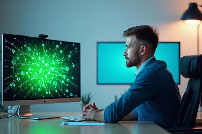 Иллюстрация к статье «Чем VPN отличается от прокси: основные различия и преимущества» — core idea from title, professional setting, clean centered compositio…