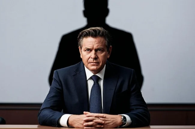 Иллюстрация к статье «Влияние BlackRock на политиков: факты и последствия» — core idea from title, professional setting, clean centered composition, soft stu…