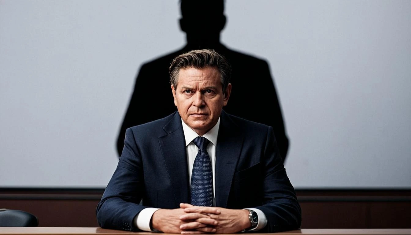 Иллюстрация к статье «Влияние BlackRock на политиков: факты и последствия» — core idea from title, professional setting, clean centered composition, soft stu…