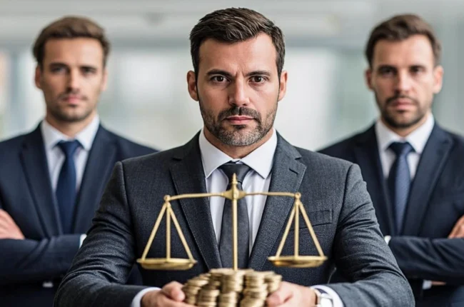 Иллюстрация к статье «Связи BlackRock с политиками: анализ методов лоббизма» — core idea from title, professional setting, clean centered composition, soft s…